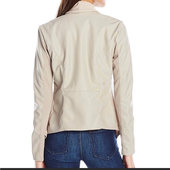 BLANK NYC Faux leather and fabric jacket asymmetrical - Picture 2 of 9